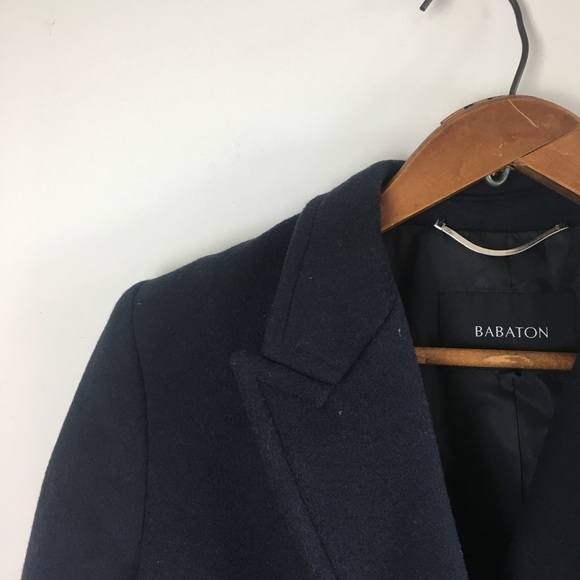 Aritzia Babaton Bryan Long Wool Coat - Navy - Picture 4 of 8